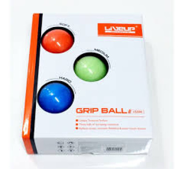 Kit Bola de Aperto Grip Ball - Leve, Medio, Forte - Liveup