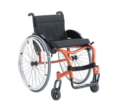 Cadeira de rodas Star lite preto L 44cm - Ortobras