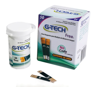 Tiras Reagentes P/ Medição De Glicose Free 1 - 50Und- G-Tech