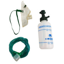 Umidificador para Oxigênio com Extensão e Máscara Adulto 250ml - Oxigel 