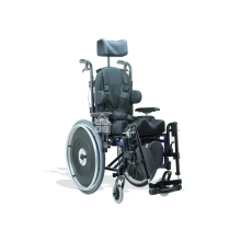 Cadeira de rodas AVD reclinável preta com encosto Hummel + contenção de tronco 44cm largura - Ortobras 